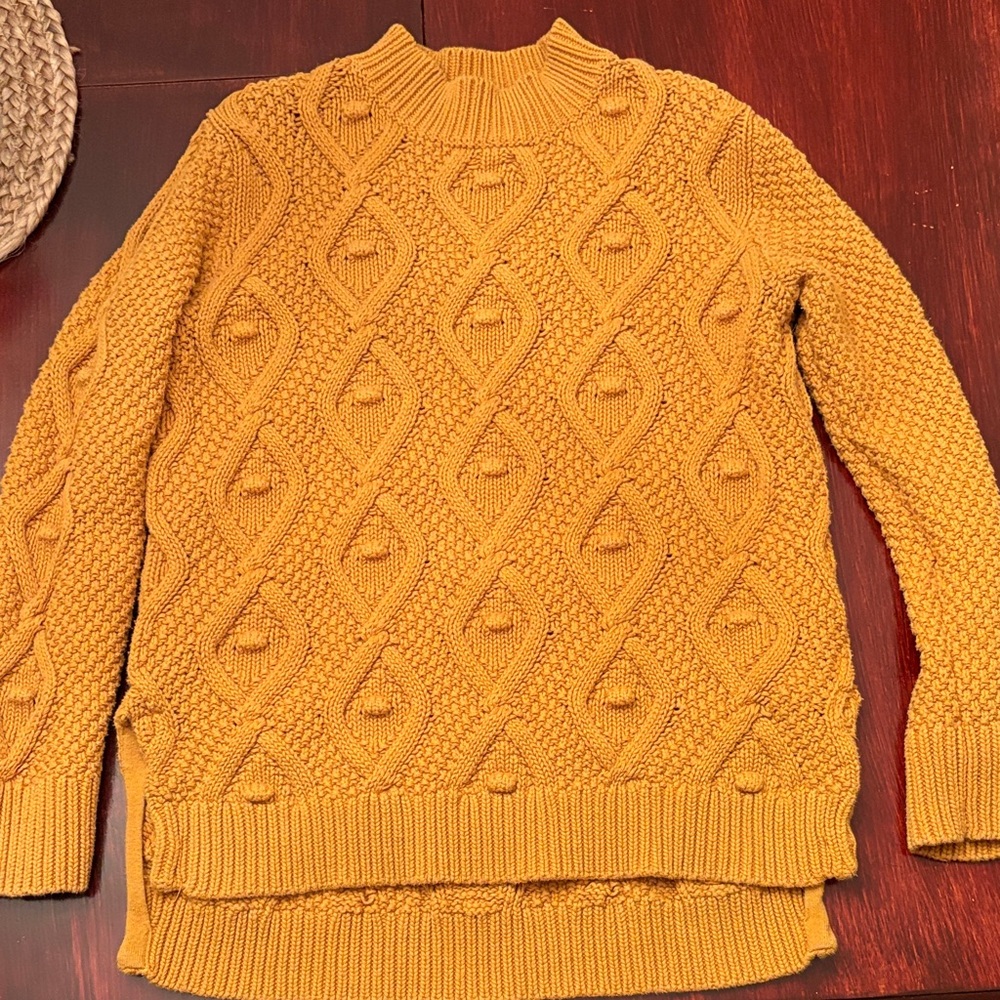 Rachel Zoe Mustard Cowl Neck Sweater